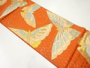 蝶模様織出し袋帯